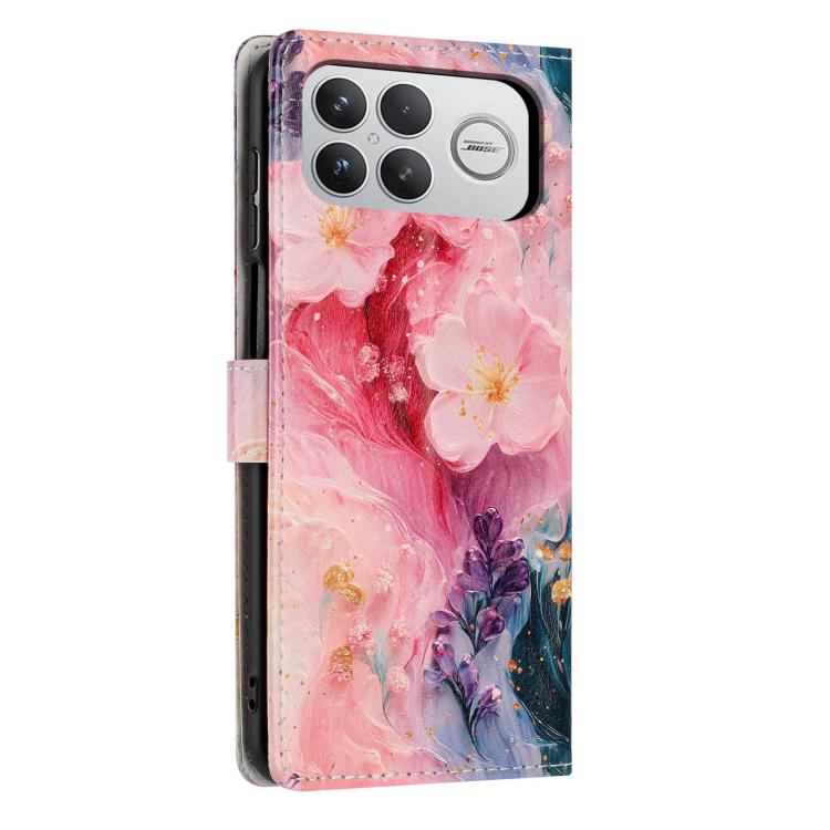 For Xiaomi Poco F8 Ultra 5G Colorful Painting Vegan Leather Phone Case with Lanyard