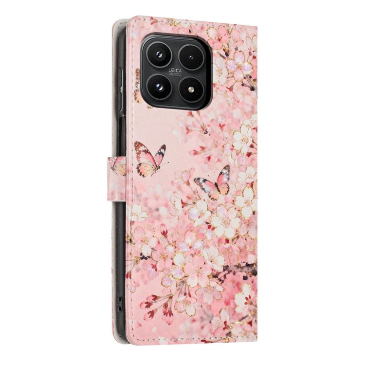 For Xiaomi 17 Colorful Painting Vegan Leather Phone Case with Lanyard
