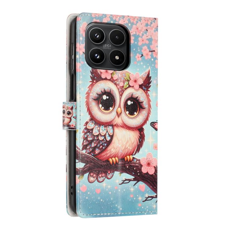 For Xiaomi 17 Colorful Painting Vegan Leather Phone Case with Lanyard