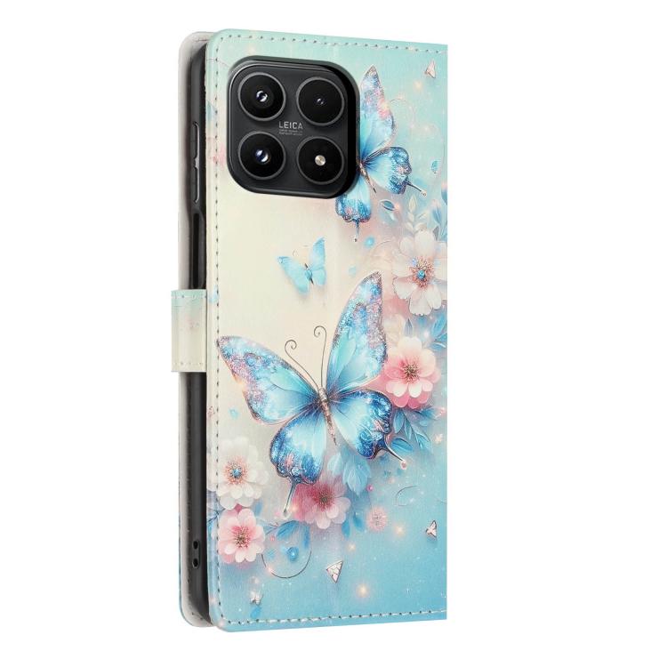 For Xiaomi 17 Colorful Painting Vegan Leather Phone Case with Lanyard
