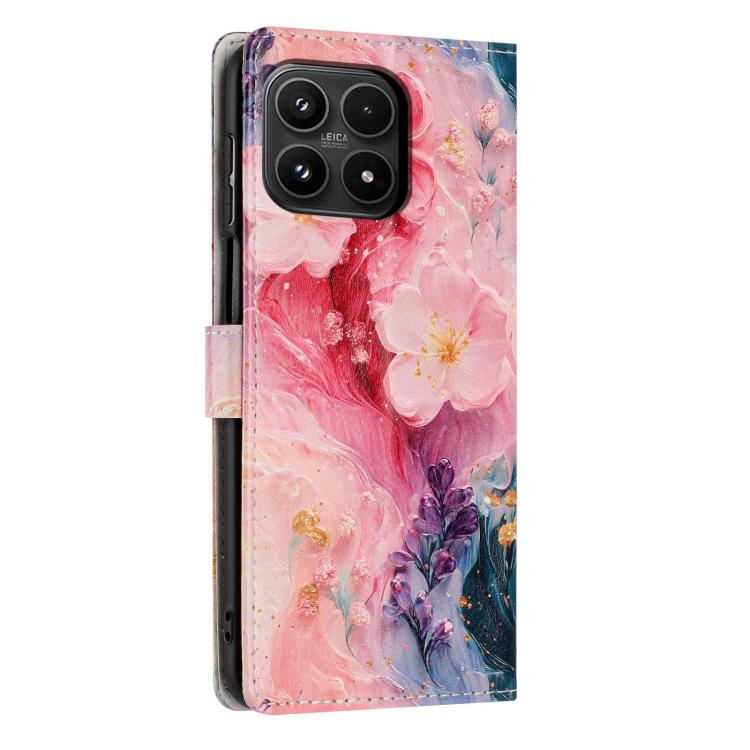For Xiaomi 17 Colorful Painting Vegan Leather Phone Case with Lanyard