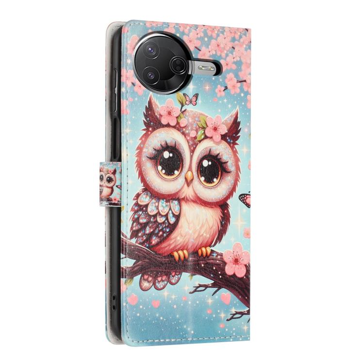 For Xiaomi Poco F7 Pro Colorful Painting Vegan Leather Phone Case with Lanyard