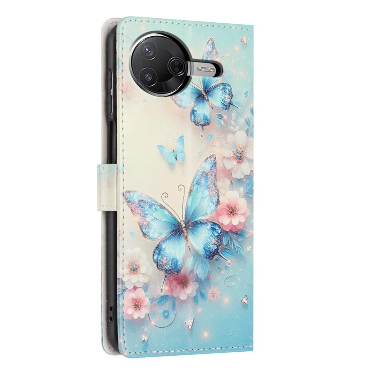 For Xiaomi Poco F7 Pro Colorful Painting Vegan Leather Phone Case with Lanyard