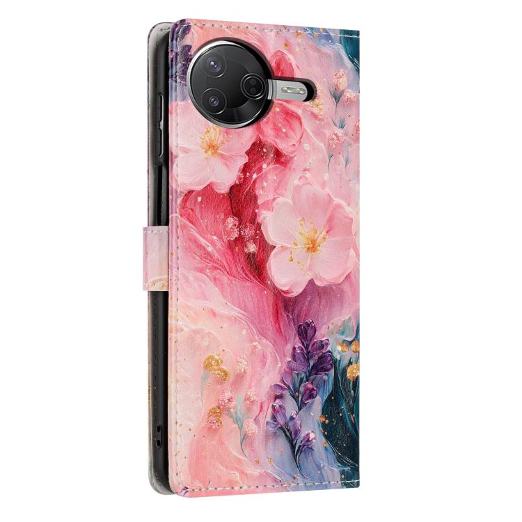 For Xiaomi Poco F7 Pro Colorful Painting Vegan Leather Phone Case with Lanyard