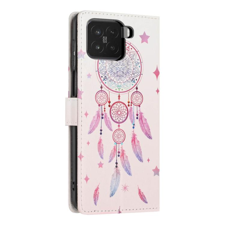 For Xiaomi 15 Pro Colorful Painting Vegan Leather Phone Case with Lanyard