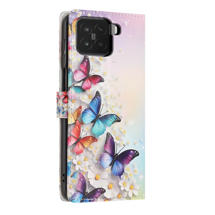 For Xiaomi 15 Pro Colorful Painting Vegan Leather Phone Case with Lanyard