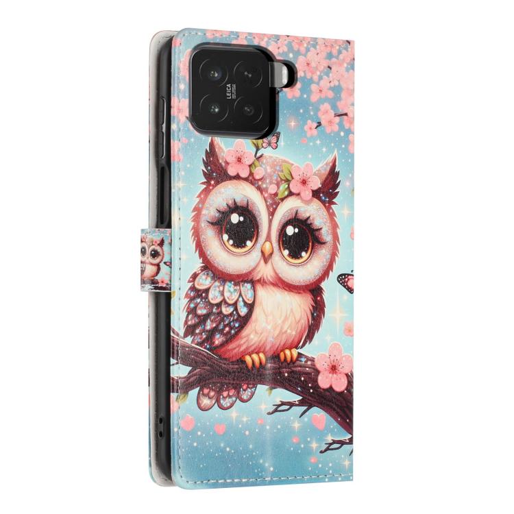 For Xiaomi 15 Colorful Painting Vegan Leather Phone Case with Lanyard