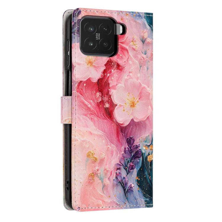 For Xiaomi 15 Colorful Painting Vegan Leather Phone Case with Lanyard