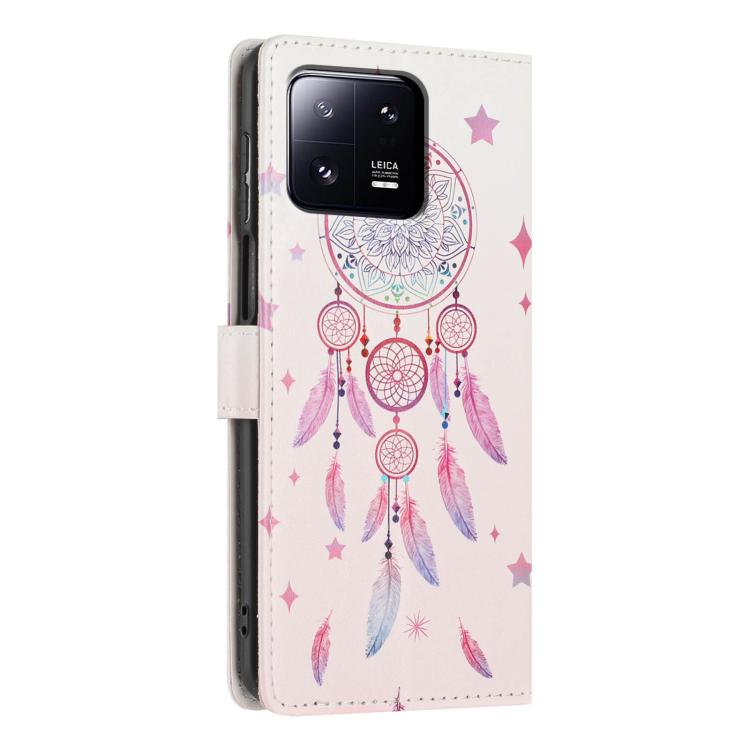 For Xiaomi 13 Pro Colorful Painting Vegan Leather Phone Case with Lanyard
