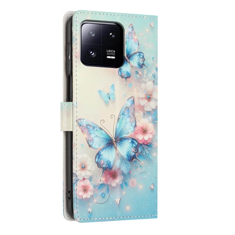 For Xiaomi 13 Pro Colorful Painting Vegan Leather Phone Case with Lanyard