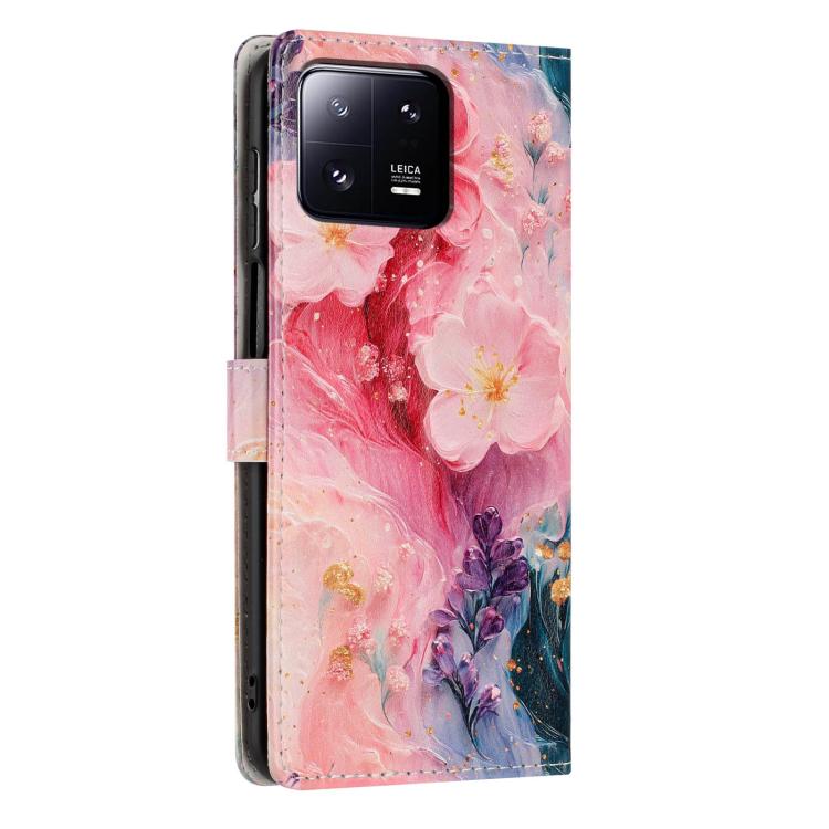 For Xiaomi 13 Pro Colorful Painting Vegan Leather Phone Case with Lanyard