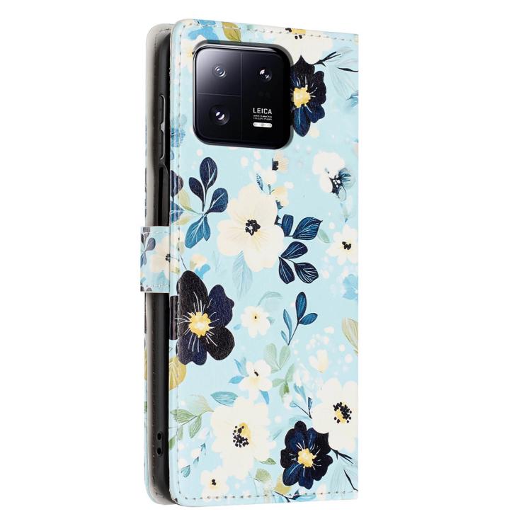 For Xiaomi 13 Pro Colorful Painting Vegan Leather Phone Case with Lanyard