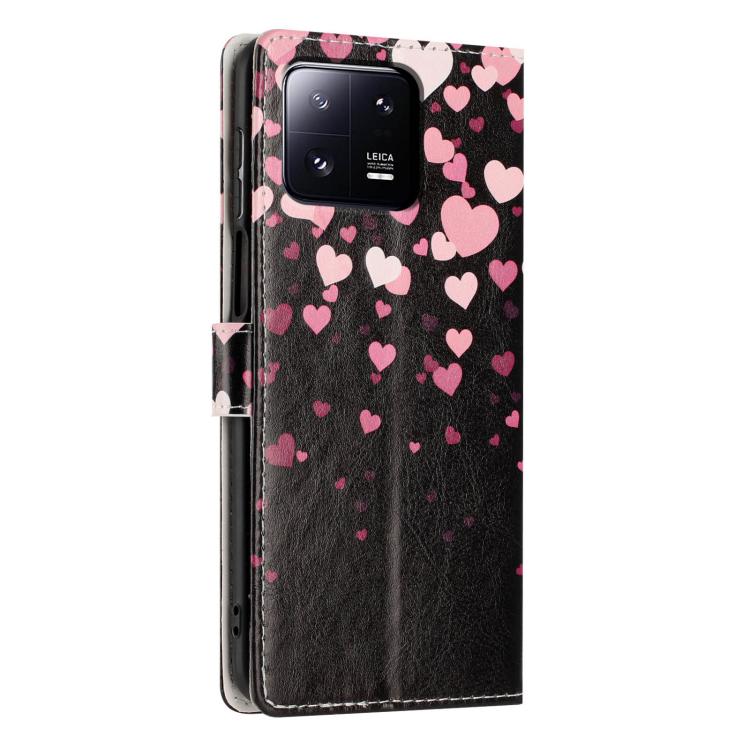 For Xiaomi 13 Pro Colorful Painting Vegan Leather Phone Case with Lanyard