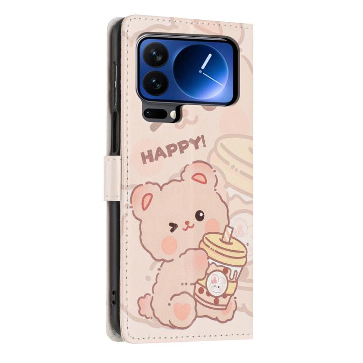 For Xiaomi 17 Pro Colorful Painting Vegan Leather Phone Case with Lanyard