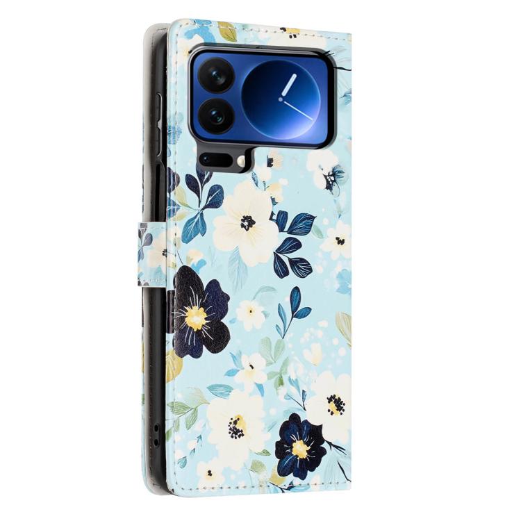 For Xiaomi 17 Pro Colorful Painting Vegan Leather Phone Case with Lanyard
