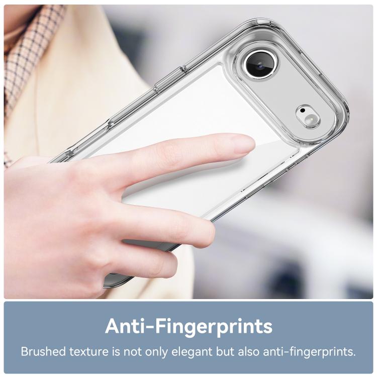 For iPhone Air WANLONFENG Electroplated Buttons TPU Acrylic Phone Case with Screen Protector