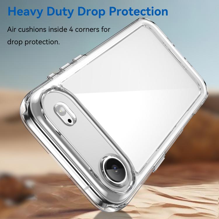 For iPhone Air WANLONFENG Electroplated Buttons TPU Acrylic Phone Case with Screen Protector