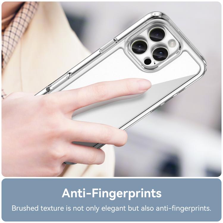 For iPhone 16 Pro WANLONFENG Electroplated Buttons TPU Acrylic Phone Case with Screen Protector