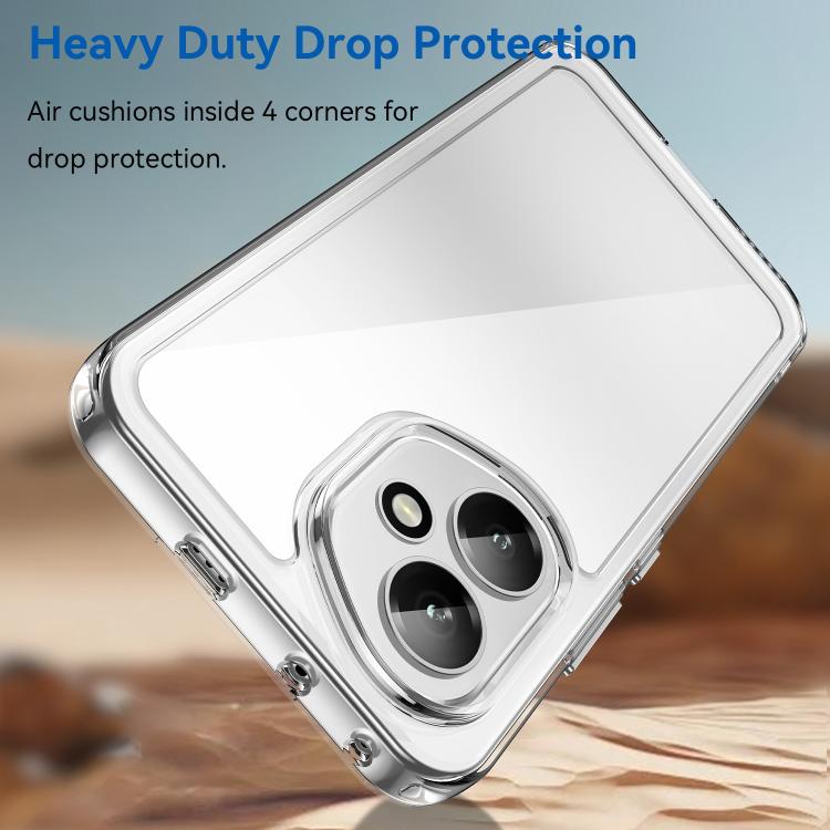 For Honor 400 Global 156.5mm WANLONFENG Electroplated Buttons TPU Acrylic Phone Case with Screen Protector