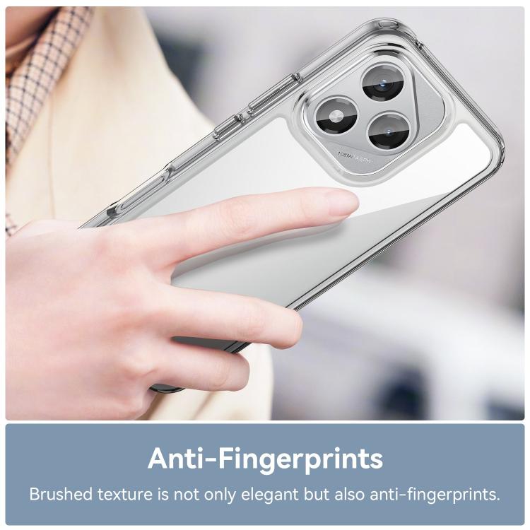 For Honor 400 Lite Global WANLONFENG Electroplated Buttons TPU Acrylic Phone Case with Screen Protector