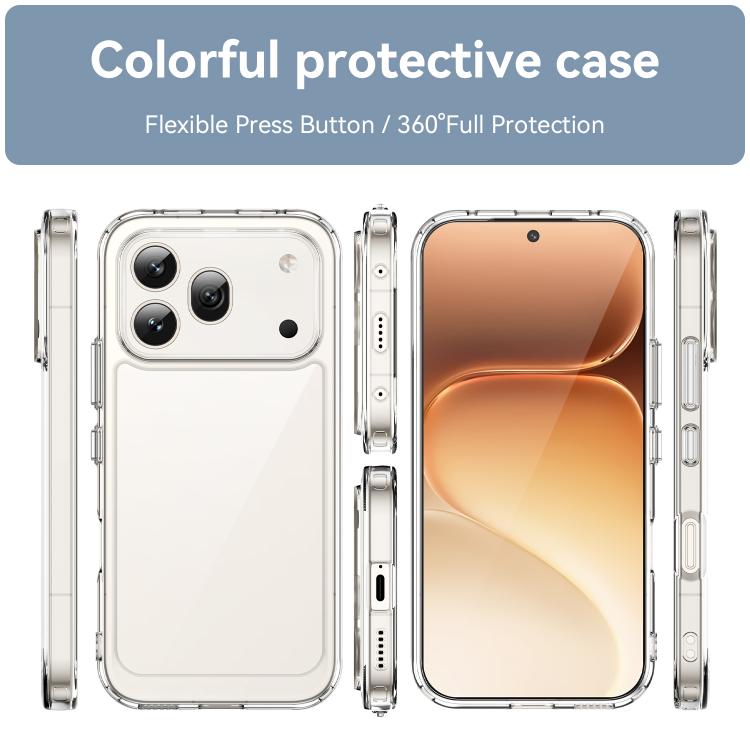 For Honor 600 Pro Global WANLONFENG Electroplated Buttons TPU Acrylic Phone Case with Screen Protector