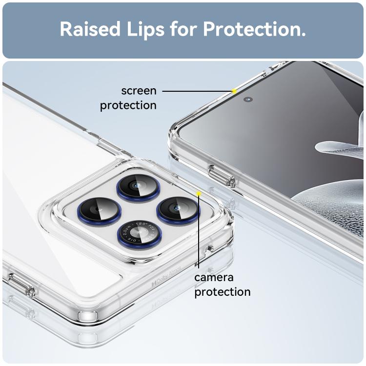 For Motorola Edge 70 5G WANLONFENG Electroplated Buttons TPU Acrylic Phone Case with Screen Protector