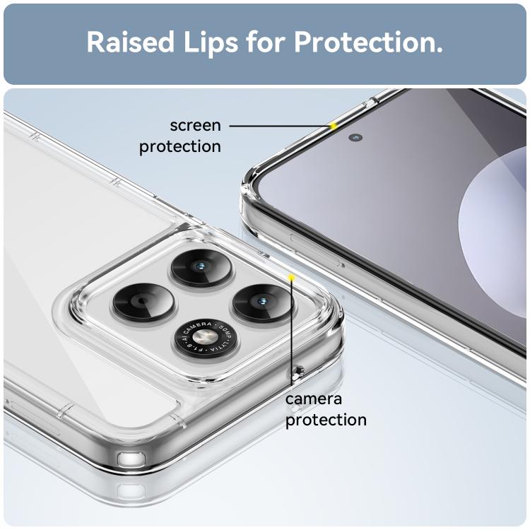 For Motorola Moto G67 / G77 5G WANLONFENG Electroplated Buttons TPU Acrylic Phone Case with Screen Protector