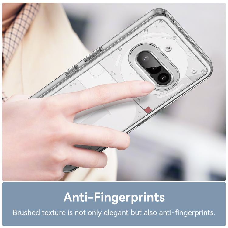 For Nothing Phone 3a WANLONFENG Electroplated Buttons TPU Acrylic Phone Case with Screen Protector