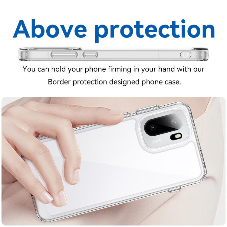 For OnePlus Ace 6 / Ace 6T / 15R 5G WANLONFENG Electroplated Buttons TPU Acrylic Phone Case with Screen Protector