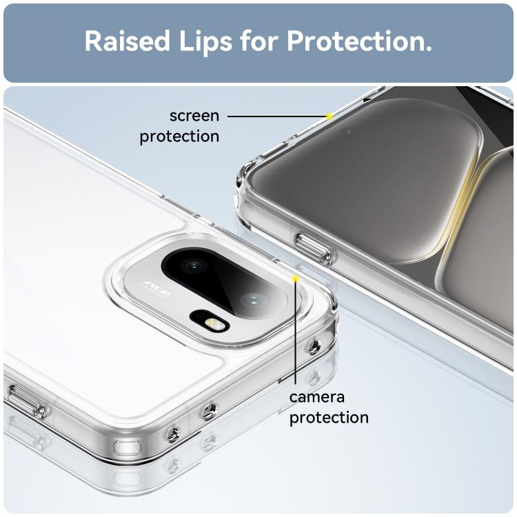 For OnePlus Ace 6 / Ace 6T / 15R 5G WANLONFENG Electroplated Buttons TPU Acrylic Phone Case with Screen Protector