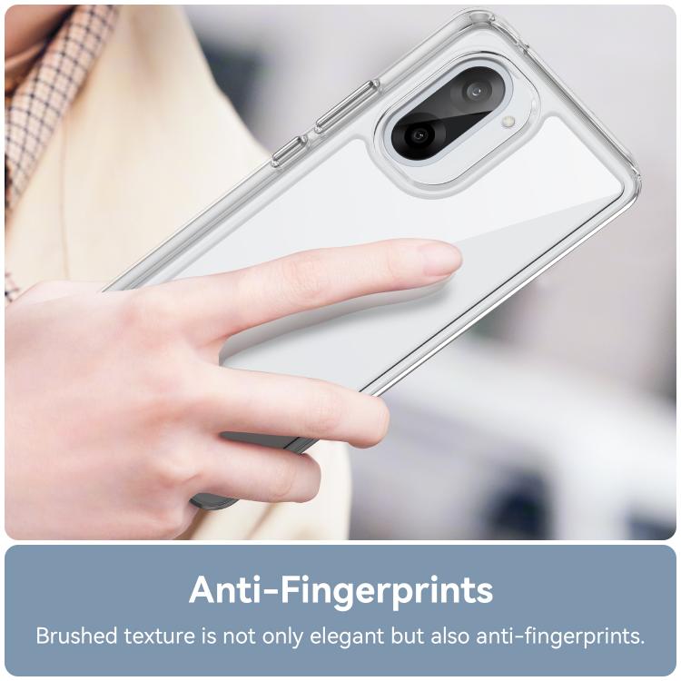 For OnePlus Nord CE5 / Ace 5 Racing 5G WANLONFENG Electroplated Buttons TPU Acrylic Phone Case with Screen Protector