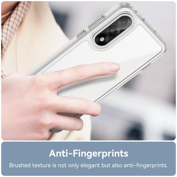 For OnePlus Nord 5 / Ace 5 Ultra 5G WANLONFENG Electroplated Buttons TPU Acrylic Phone Case with Screen Protector