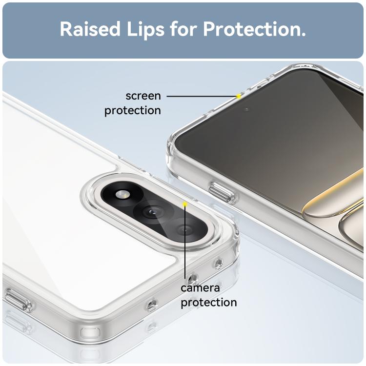 For OnePlus Nord 5 / Ace 5 Ultra 5G WANLONFENG Electroplated Buttons TPU Acrylic Phone Case with Screen Protector