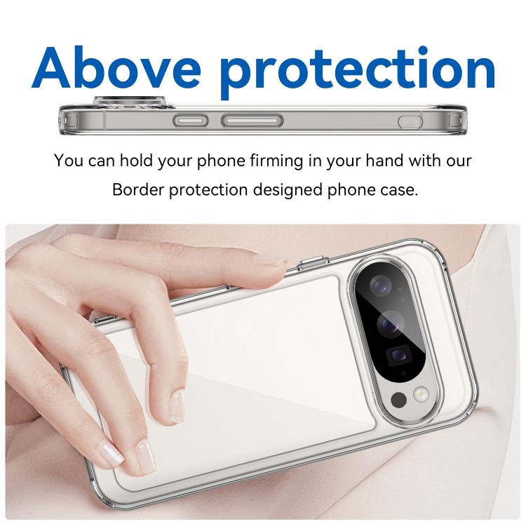 For Google Pixel 10 Pro WANLONFENG Electroplated Buttons TPU Acrylic Phone Case with Screen Protector