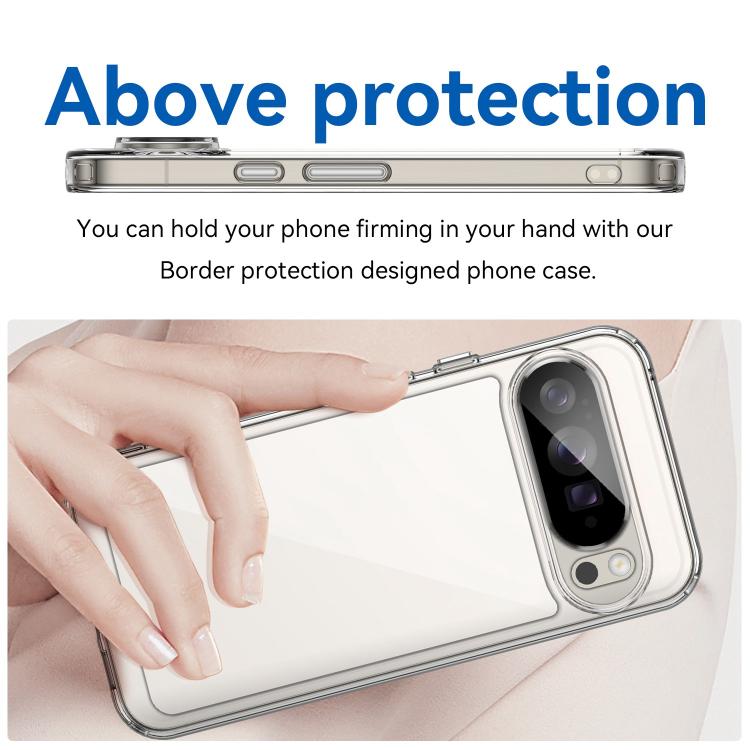 For Google Pixel 10 Pro XL WANLONFENG Electroplated Buttons TPU Acrylic Phone Case with Screen Protector