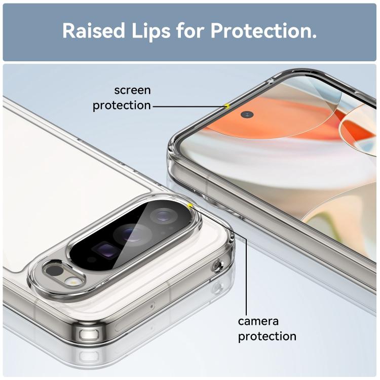 For Google Pixel 10 Pro XL WANLONFENG Electroplated Buttons TPU Acrylic Phone Case with Screen Protector