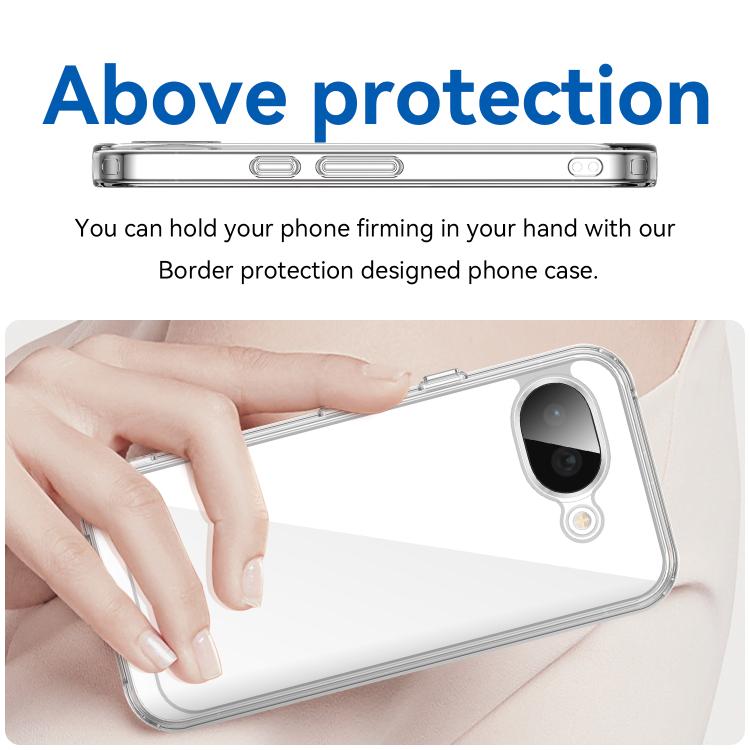 For Google Pixel 10a WANLONFENG Electroplated Buttons TPU Acrylic Phone Case with Screen Protector