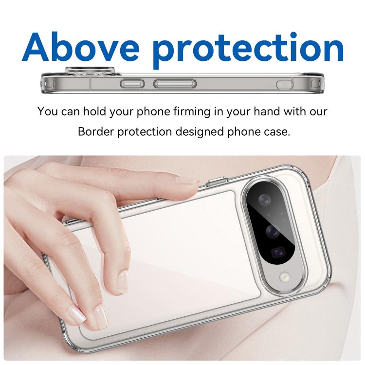 For Google Pixel 10 WANLONFENG Electroplated Buttons TPU Acrylic Phone Case with Screen Protector