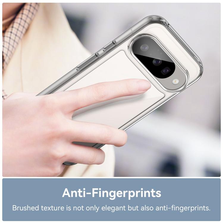 For Google Pixel 10 WANLONFENG Electroplated Buttons TPU Acrylic Phone Case with Screen Protector