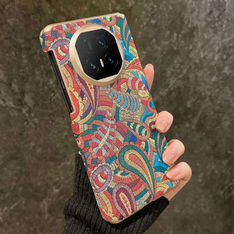 For Huawei Mate X7 Paisley Embroidery Pattern Shockproof Phone Case