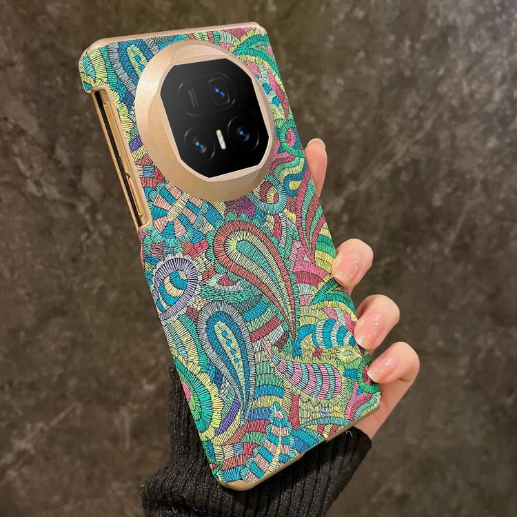 For Huawei Mate X7 Paisley Embroidery Pattern Shockproof Phone Case