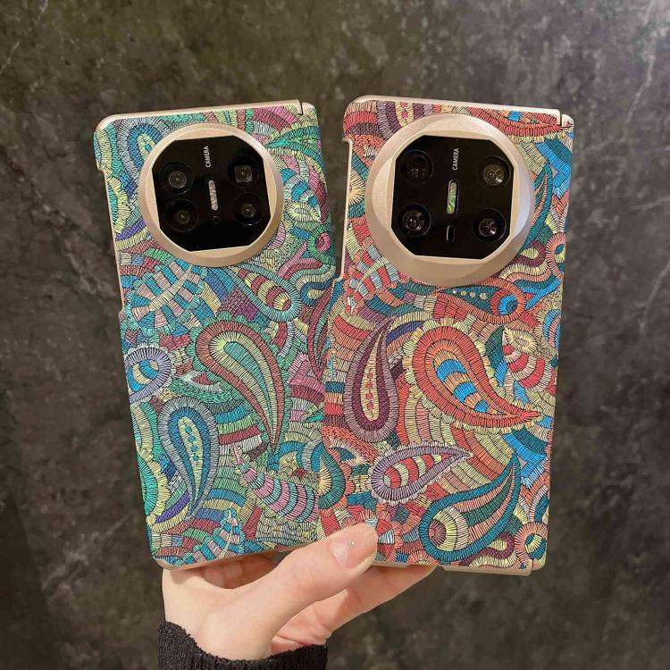 For Huawei Mate X5 Paisley Embroidery Pattern Shockproof Phone Case