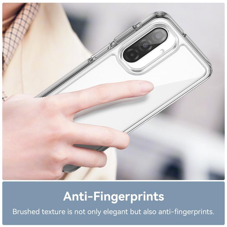 For Galaxy A26 5G WANLONFENG Electroplated Buttons TPU Acrylic Phone Case with Screen Protector