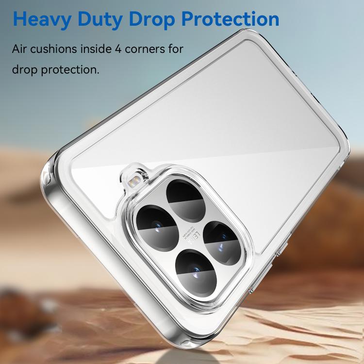 For Xiaomi 15T Pro 5G WANLONFENG Electroplated Buttons TPU Acrylic Phone Case with Screen Protector