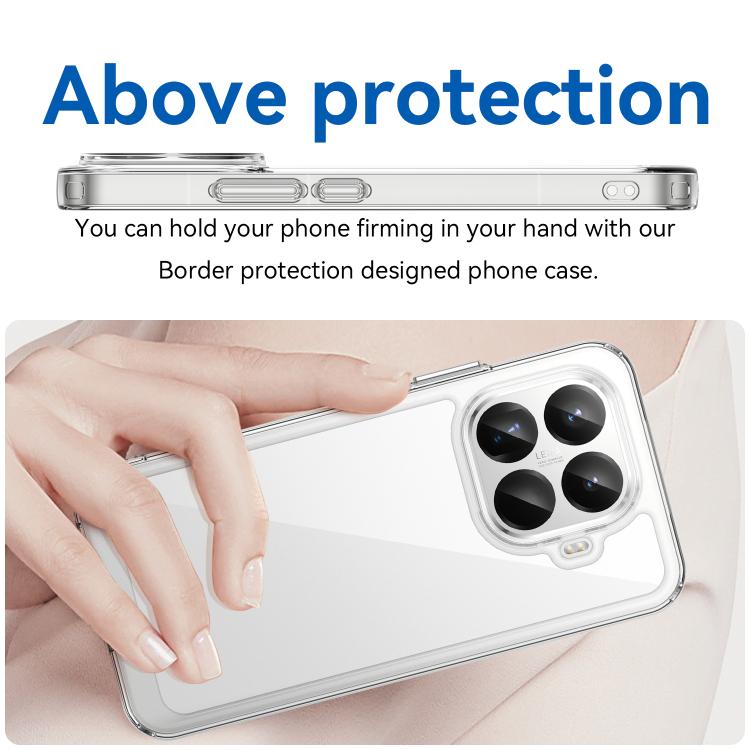 For Xiaomi 15T Pro 5G WANLONFENG Electroplated Buttons TPU Acrylic Phone Case with Screen Protector