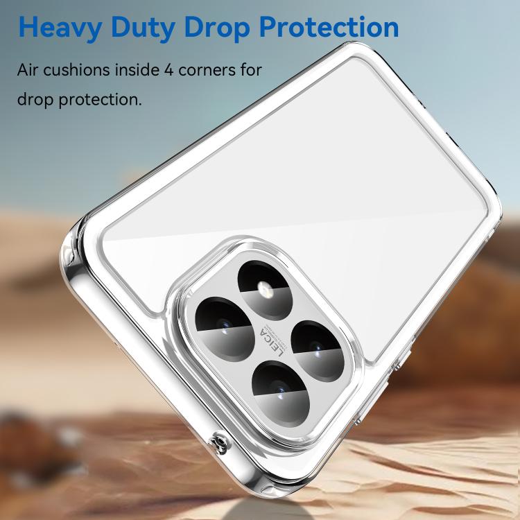 For Xiaomi 15T 5G WANLONFENG Electroplated Buttons TPU Acrylic Phone Case with Screen Protector