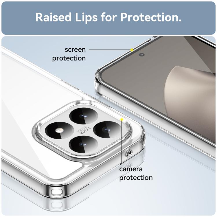 For Xiaomi 15T 5G WANLONFENG Electroplated Buttons TPU Acrylic Phone Case with Screen Protector