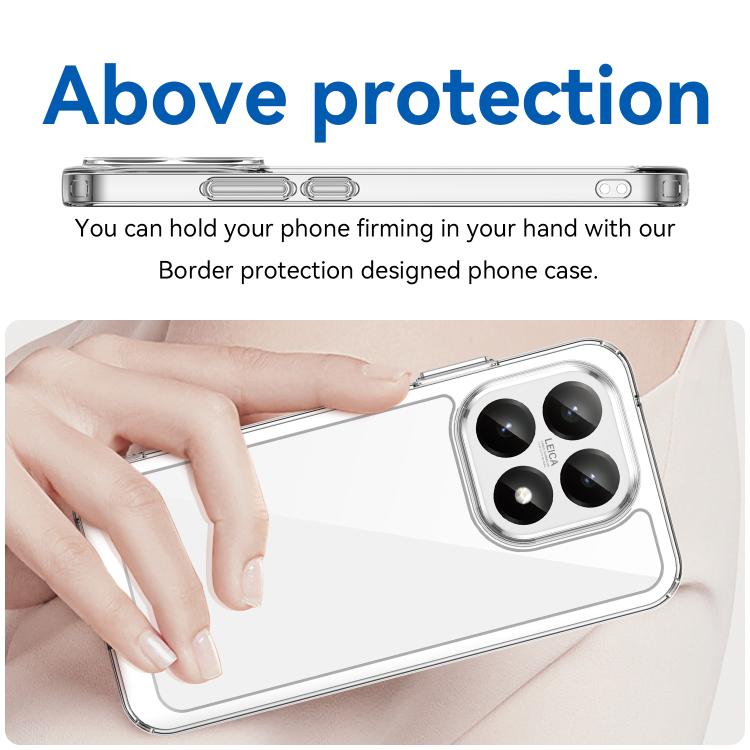 For Xiaomi 15T 5G WANLONFENG Electroplated Buttons TPU Acrylic Phone Case with Screen Protector