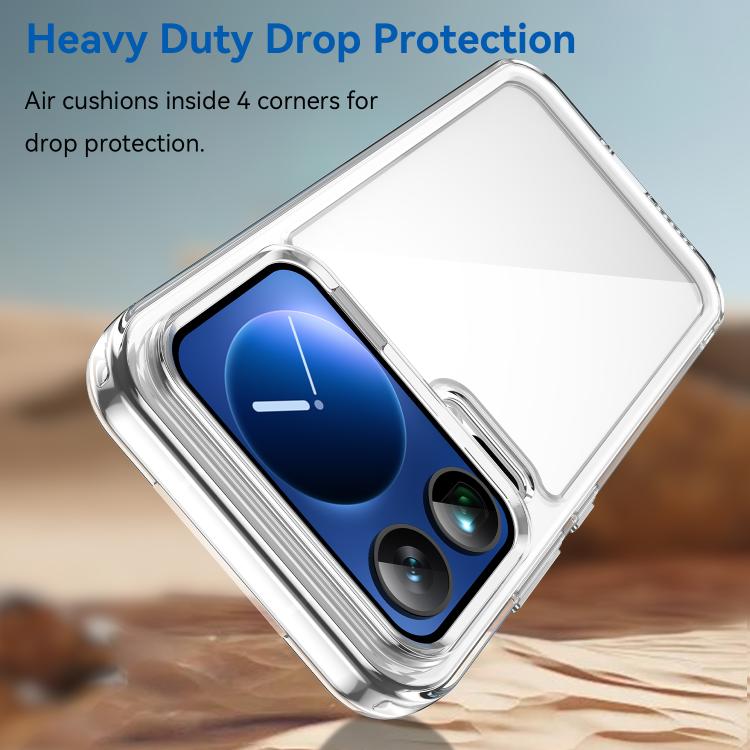 For Xiaomi 17 Pro Max WANLONFENG Electroplated Buttons TPU Acrylic Phone Case with Screen Protector