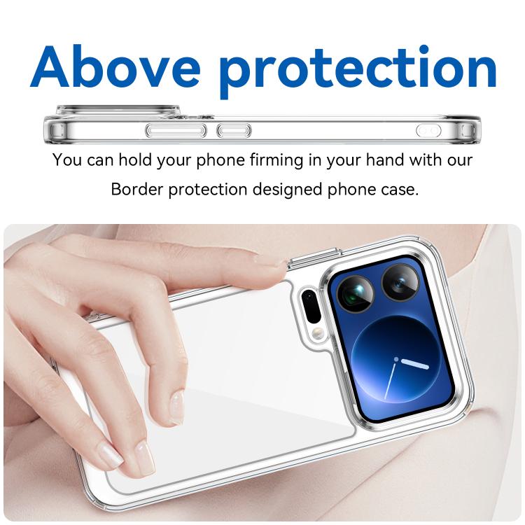 For Xiaomi 17 Pro WANLONFENG Electroplated Buttons TPU Acrylic Phone Case with Screen Protector